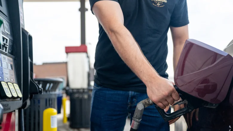 A person pumps gas at a Mobil gas station on September 24, 2026 in Austin, Texas.