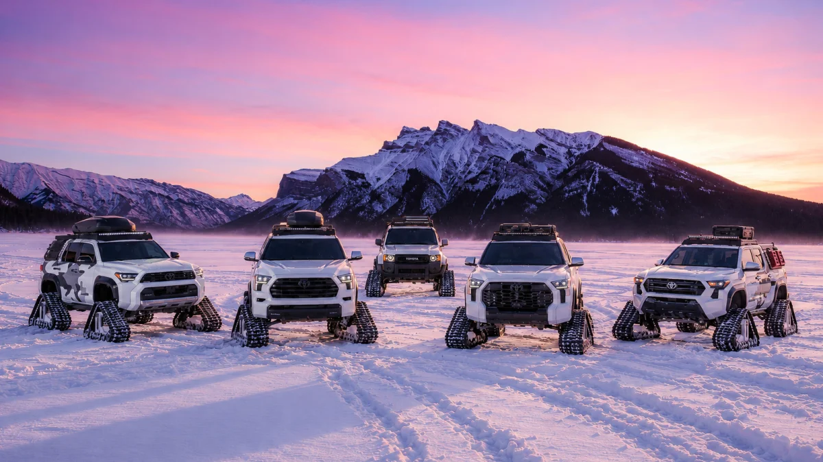 Toyota Snowhunter Concepts Put Tracks on Five SUVs and Trucks