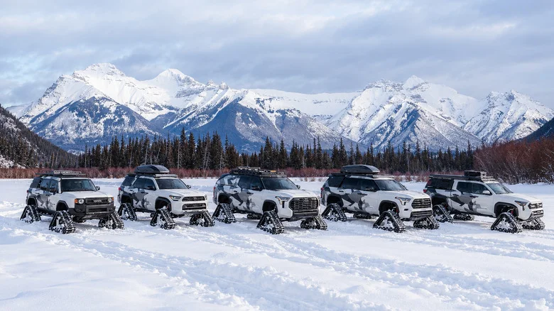 All five Toyota Snowhunter concepts.